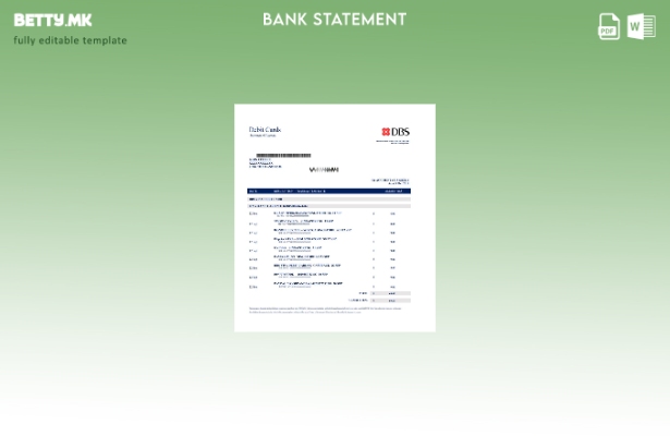 Модерен стил Тајландски DBS банкарски доказ за шаблон за зборови за изјава за ад